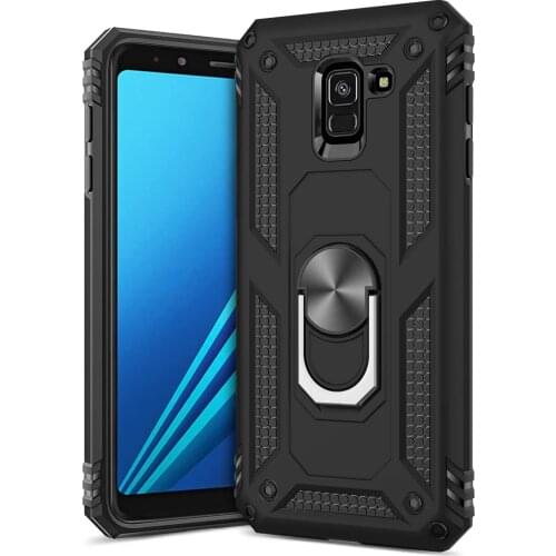 Phone Case for Samsung Galaxy A6 Plus/A6+ Shockproof Silicone Heavy Duty Accessories Magnetic Metal Hard Glaxay a6plus a6+ 2018