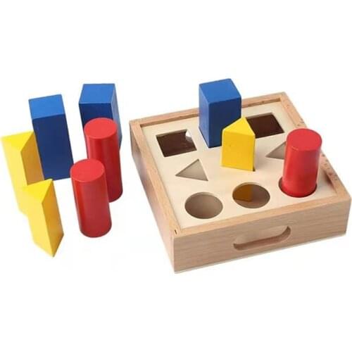 Kid Math Toys Shape and Color Learning Wooden Montessori Early Educational Materials Infant Toys Gift for 0~4 Years Old Child