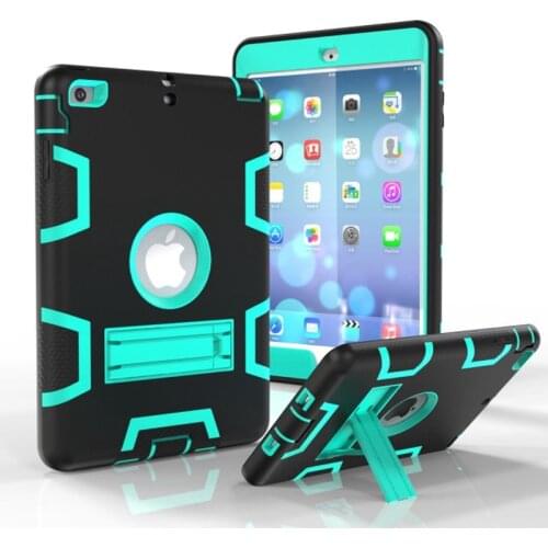 New hot kids shockproof dustproof rubber protective tablet case for Apple iPad Mini 1 2 3 Mini123 Baby Safe Armor Case+Film+Pen