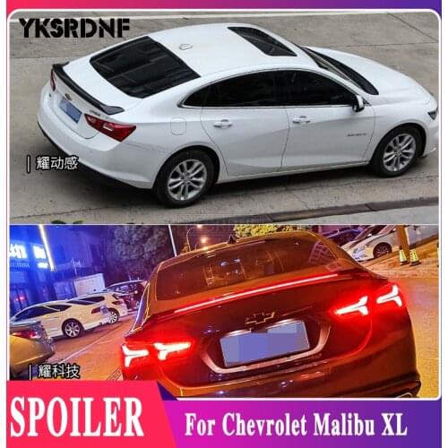 For Malibu XL Spoiler 2016-2020 Chevrolet Malibu XL flow light High Quality Spoiler ABS Material Car Rear Wing Rear Spoiler