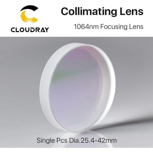 Cloudray 1Pcs Focusing & Collimating Lens Dia. 20 - Dia.50 OEM Quartz Fused Silica Fiber Laser 1064nm Raytools