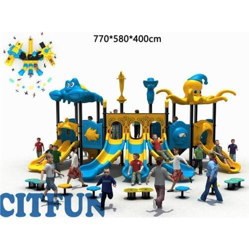 EU Standard kids Outdoor Playground slides OPB19-043A