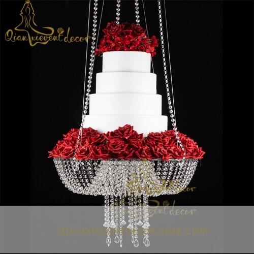 Crystal hanging cake stand fantasy weddings and decor wedding Cake decoration