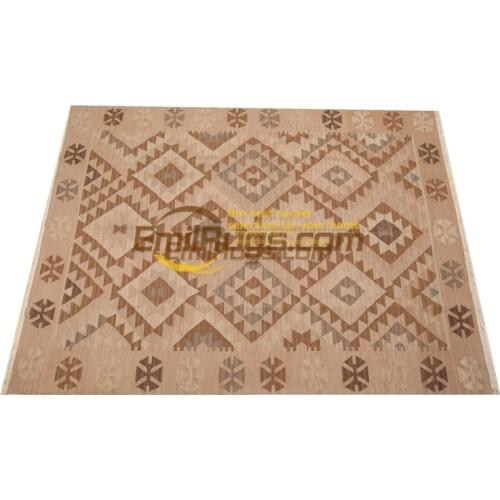Geometric rug Fabric Hand Knitted New Listing Geometric Bedroom Turkish Wool Knitting