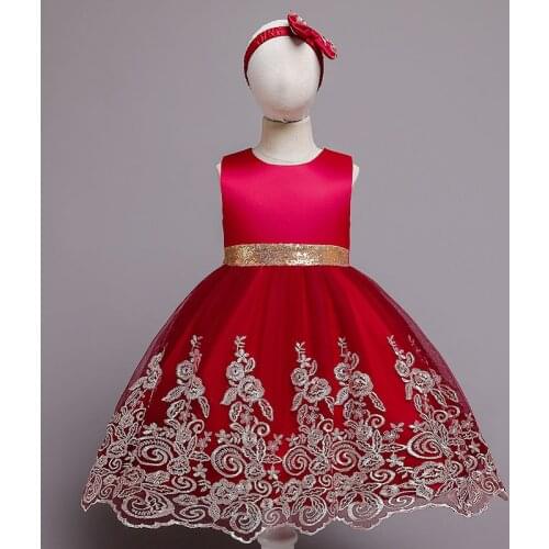 Summer Dresses 2021 Kids Children Eleagnt Party Clothes Wedding Dress for Girl Red Dress 1-5y disfraz nina vestidos girls dress