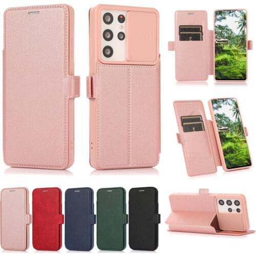 Fashion Leather Flip Phone Case for Galaxy S21 S20 Ultra A72 A52 A32 A12 A71 A51 A11 A31 A21S Note 20 Wallet Card Holder Cover