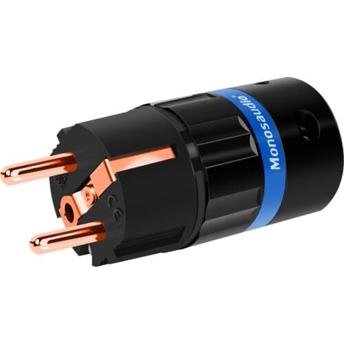 Monosaudio E104/F104 Pure Copper EU Version Power Plug European Male Connector Schuko supply Cable Jack+IEC Female Plug