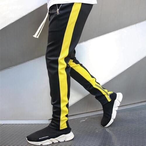 Joggers Casual Pants Fitness Men Sportswear Tracksuit Bottoms Skinny Sweatpants Trousers Black Gyms Jogger Track Pants Red Grey