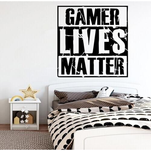 Gamer Lives Matter Wall Decor Eat Sleep Controller Decal Video Game Room Gifts Bedroom Gamer Vinyl Sticker Room Decoration 2277
