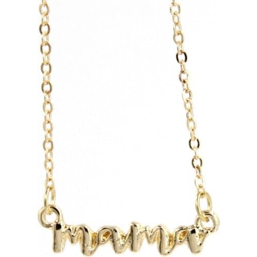 2018 new Fashion Initial Letter MAMA gold Pendant Necklace Mothers day gift Jewelry