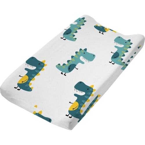 Baby Changing Pad Cover Soft Breathable Cotton Nursery Table Sheet Print Changing Mat Protector for Infant Toddler