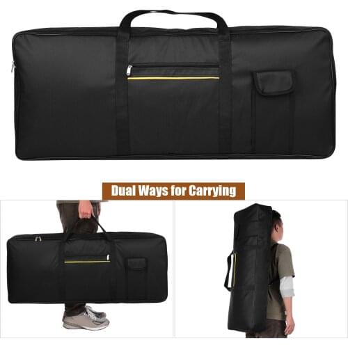 Portable 76 Key Electronic Piano Keyboard Gig Bag Carrying Bag Storage Holder Case 420D Cloth for 76Key / 61Key Piano Keyboard