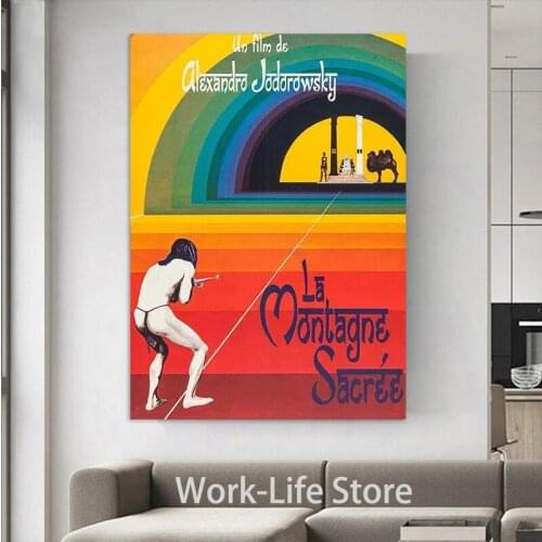 Holy Mountain Movie Poster Wall Art Behind The Curtain Canvas Paintings Cuadros Wall Art Pictures for Home Decor