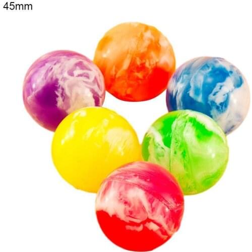 Toy Bouncing Ball Elastic Rubber Ball Of Bouncy Toy Parent- Child Beads Bouncing Ball Colorful Elastic Juggling Jumping Balls