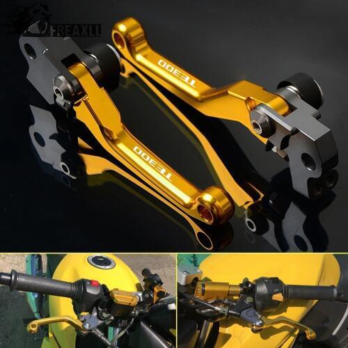 Motorcycle Accessories Pit Dirtbike Dirt Bike Pivot Brake Clutch Levers For HUSQVARNA TE300 TE 300 2014 2015 2016 2017 Printing