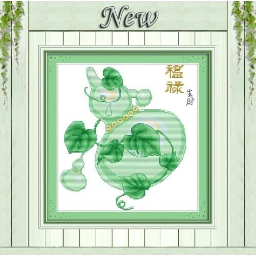 Happiness and affluence money mascot painting counted print on canvas DMC 11CT 14CT Cross Stitch kits needlework embroidery Sets