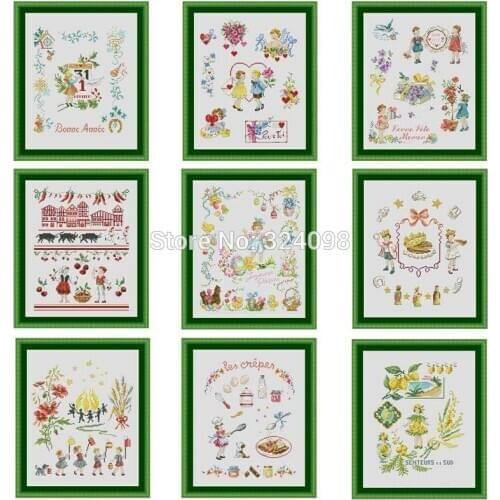 VE Festival Series patterns Counted Cross Stitch 11CT 14CT 18CT DIY Chinese Cross Stitch Kits Embroidery Needlework Sets