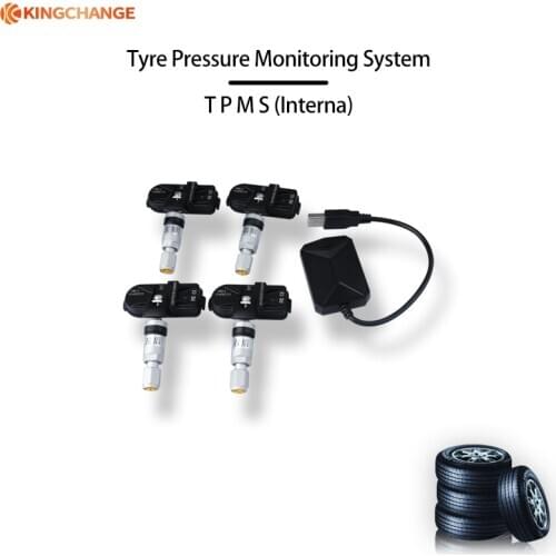 KingChange Android Tpms For Car Radio DVD Player Tire Pressure Monitoring System Spare Internal Sensor USB TMPS