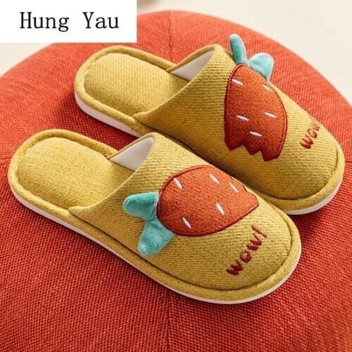 Women Slippers Flips Flops Autumn Winter Shoes Woman Fashion Carrot Platform Flat Slides Non-slip Indoor Home Comfortable