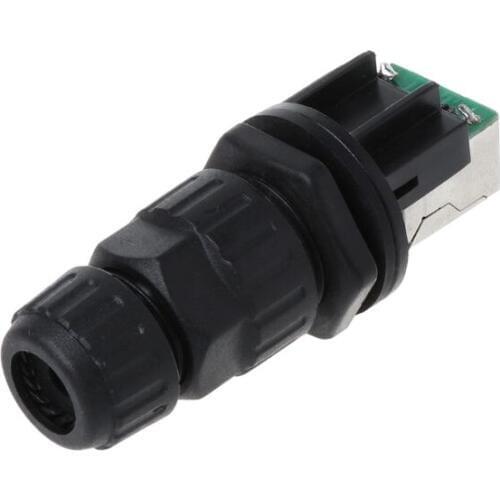 M19-RJ45 Coupler Ethernet Network Extender Waterproof Cable Plug Shield Connector IP67 Outdoor RJ45