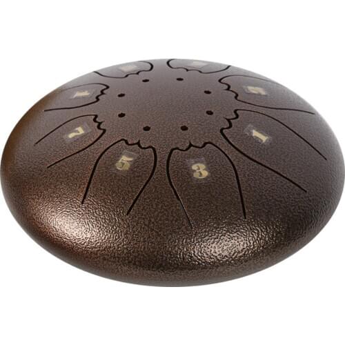 Steel Tongue Drum Metal Hand Drum 5 Inch C Tone 8 Notes Percussion Instrument Stainless Steel