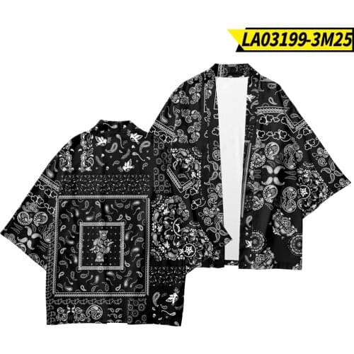 Oversize 6XL Cashew Printed Japanese Beach Kimono Pants Suit Streetwear Men Women Cardigan Japan Harajuku Clothes