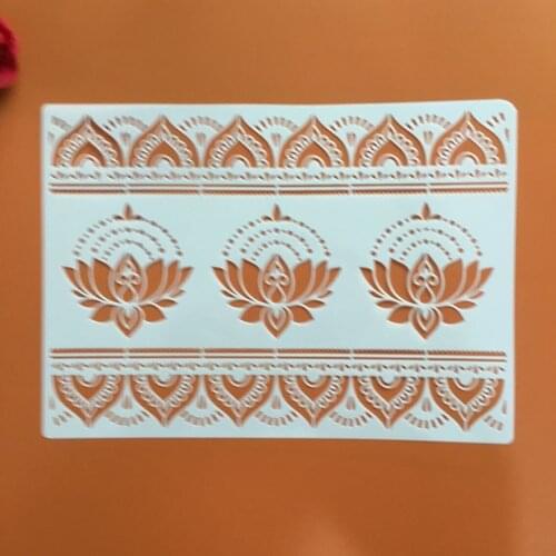 A4 29 *21cm Mandala stencils for diy scrapbooking plastic stencil for cake decorating wall stencil patterns for painting