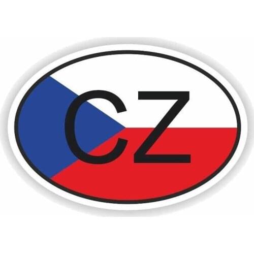 Creative Czech Republic CZ Country Code Reflective Windows Car Sticker Waterproof Decal Auto Accessories Decoration,13cm*9cm