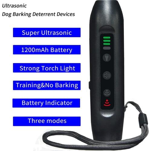 Ultrasonic Dog Barking Deterrent 3-in-1 Dog Training and Bark Control Device Anti-Barking Device Control Range of 16.4 Ft