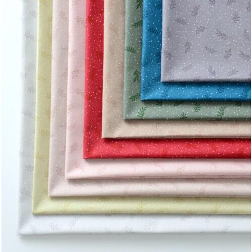 110X50cm Cotton Snowflake Branches and Leaves Digital Printing Handmade DIY Fabric, Patchwork Home Decoration Cloth