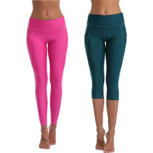 Womens High Waist Yoga Pants with Pockets Tummy Control Workout Running 4 Way Stretch Yoga Leggings Sports Gym Pant