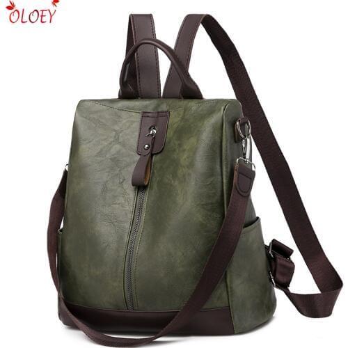 2020 New Multifunction Backpack Women Leather Backpack Large Capacity School bags for Girls Fashion Female Bagpack mochila