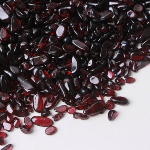 500g Red Garnet Crystal Gravel Polished Healing Decorative Stone