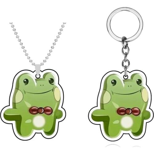 Anime Killing Stalking Acrylic Keychain Sangwoo Yoonbum Frog Key Chain for Women Men Kids Christmas Gift Jewelry
