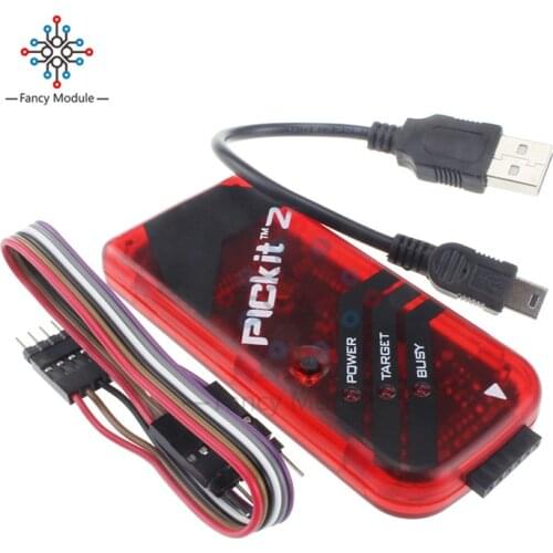 Diymore PICKIT2 PIC Kit2 Simulator PICKit 2 Programmer Emluator Red Color with USB Cable Dupond Wire