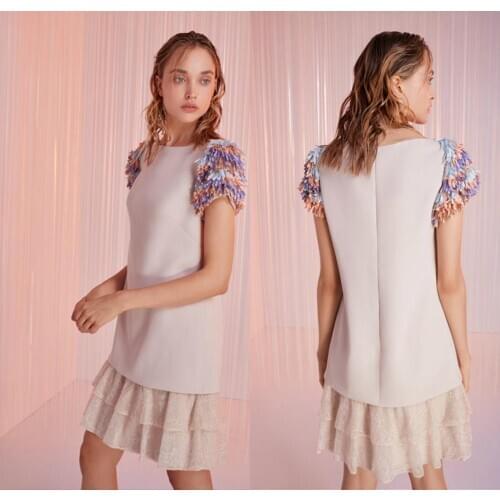 Elegant Lace Evening Dresses Jewel Capped Short Sleeve Appliques Backless Prom Gowns 2020 Custom Made A Line Occasion Dress