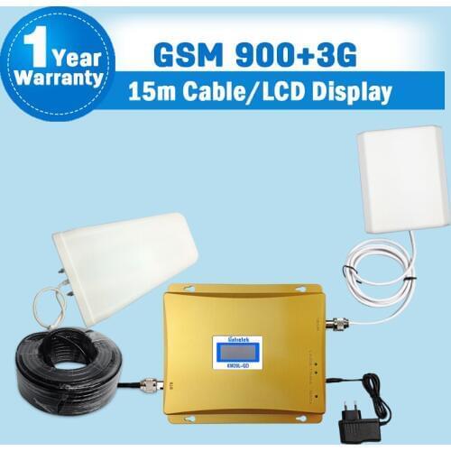 GSM 3g Booster LCD Display 65dB GSM 900mhz 3G WCDMA 2100mhz Dual Band Booster Mobile Amplifier Repetidor De Sinal Celular S51