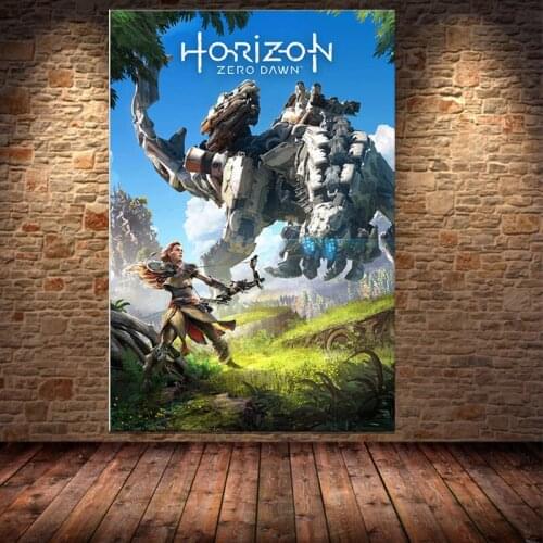 Horizon Zero Dawn HD Game Poster On Canvas Printed Modern Wall Decorative Unique Gift Solid Wood Hanging Scroll Painting Home