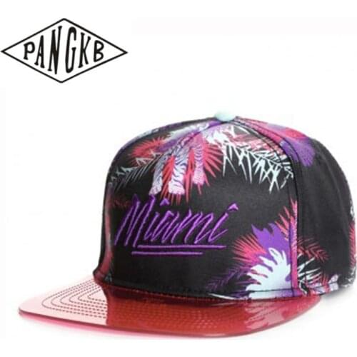 PANGKB Brand 305 CAP Pink miami printing hip hop sports snapback hat for men women adult outdoor casual sun baseball cap