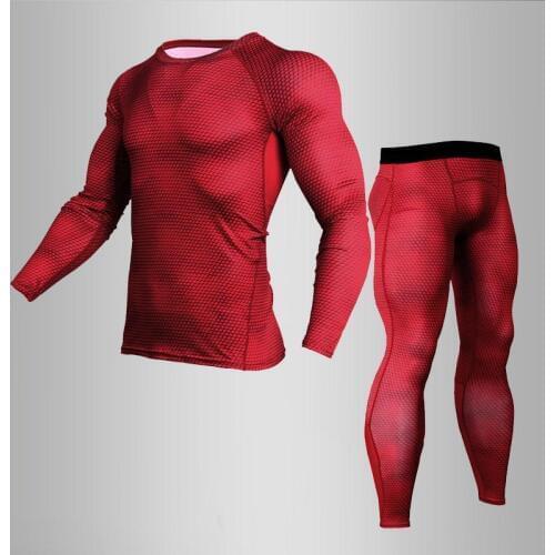 Thermo underwear xxxxl mens full suit tracksuit compression clothing base layer sport underwear set rashgard male Tights shirt
