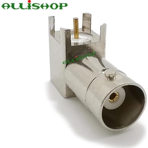 BNC jack PCB thru hole right angle connector RF connector BNC Female PCB Mount for Instrument and Computer Networking