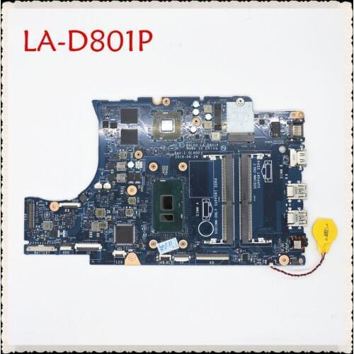 For DELL 5567 5767 Laptop motherboard I7-7500U CPU BAL20 LA-D801P CN-0Y8N7H 0Y8N7H Mainboard with graphic card