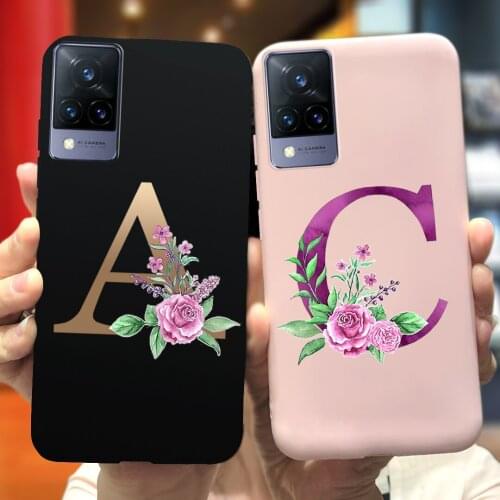 Fashion Alphabet Letter Case For VIVO Y73 2021 Y 73 Y73S Cover Silicone Phone Capas For Vivo Y73 73S V2059 V2031A TPU Bumer Bags