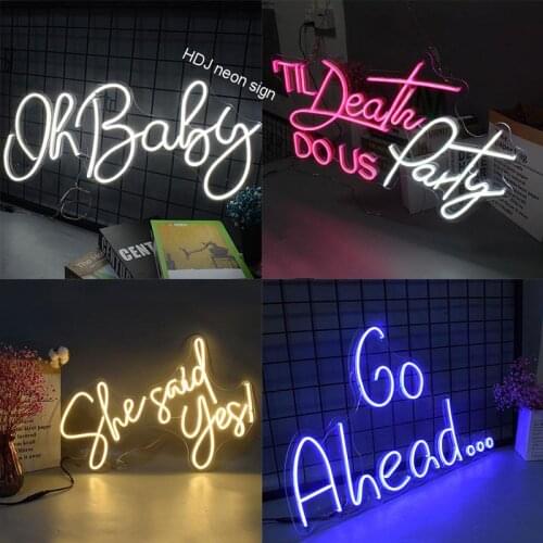 Outdoor Waterproof LED Neon Sign Plaques Custom Light Home Room Party Bar Wedding Decoration Pub Beach Coffee Art Design Decor