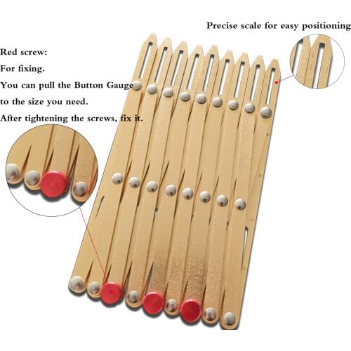 Aluminum Sewing Gauge Button Positioning Measures Multiple Equal Distances For Perfect Row Layouts