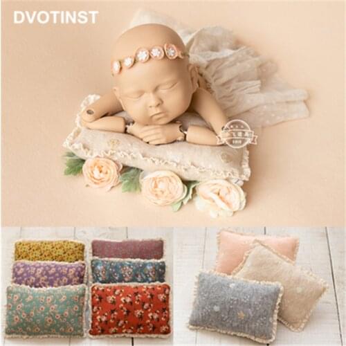 Dvotinst Newborn Baby Photography Props Vintage Floral Posing Pillow Poser Fotografia Accessories Studio Shoots Photo Props