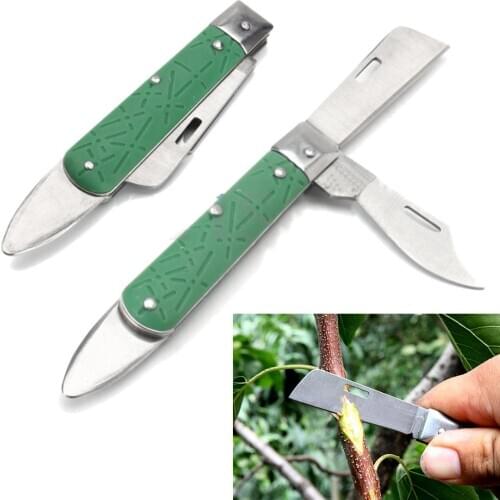 18.5cm Foldable Budding Grafting Tree Seedling Blade Garden Plant Bark Cutting Tool New