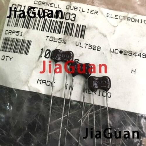 20PCS CDM Silver Mica 500V51PF 5% p6mm mica capacitor 500V 51P 51pF/500V CD15ED510J03 500v51P 500v47PF/500V56PF