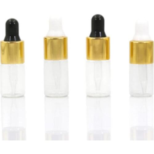 500pcs 3ml Glass Bottle With Pure Dropper Perfume Sample Tubes For Essential Oil New Reagent Pipette Refillable Bottle