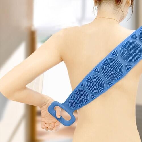 Magic Silicone Brushes Bath Towels Rubbing Back Mud Peeling Body Massage Shower Extended Scrubber Skin Clean Shower Brushes